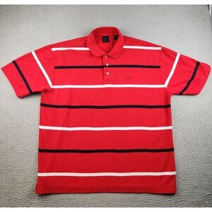 Kani Gold Y2K Polo Shirt Mens 3XL Striped Short Sleeve Collar Classic Fit Urban